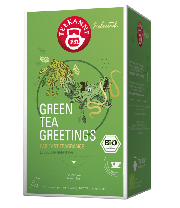 Žalioji arbata TEEKANNE BIO Luxury Cup “Green Tea Greetings” 20 vnt.